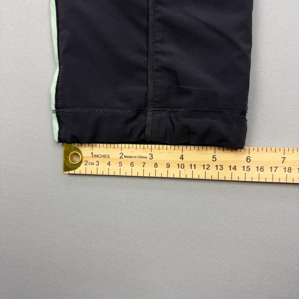Lululemon Athletica Run Bandit Track Pants Black Mini Hyper Stripe Fresh Teal - Picture 16 of 16